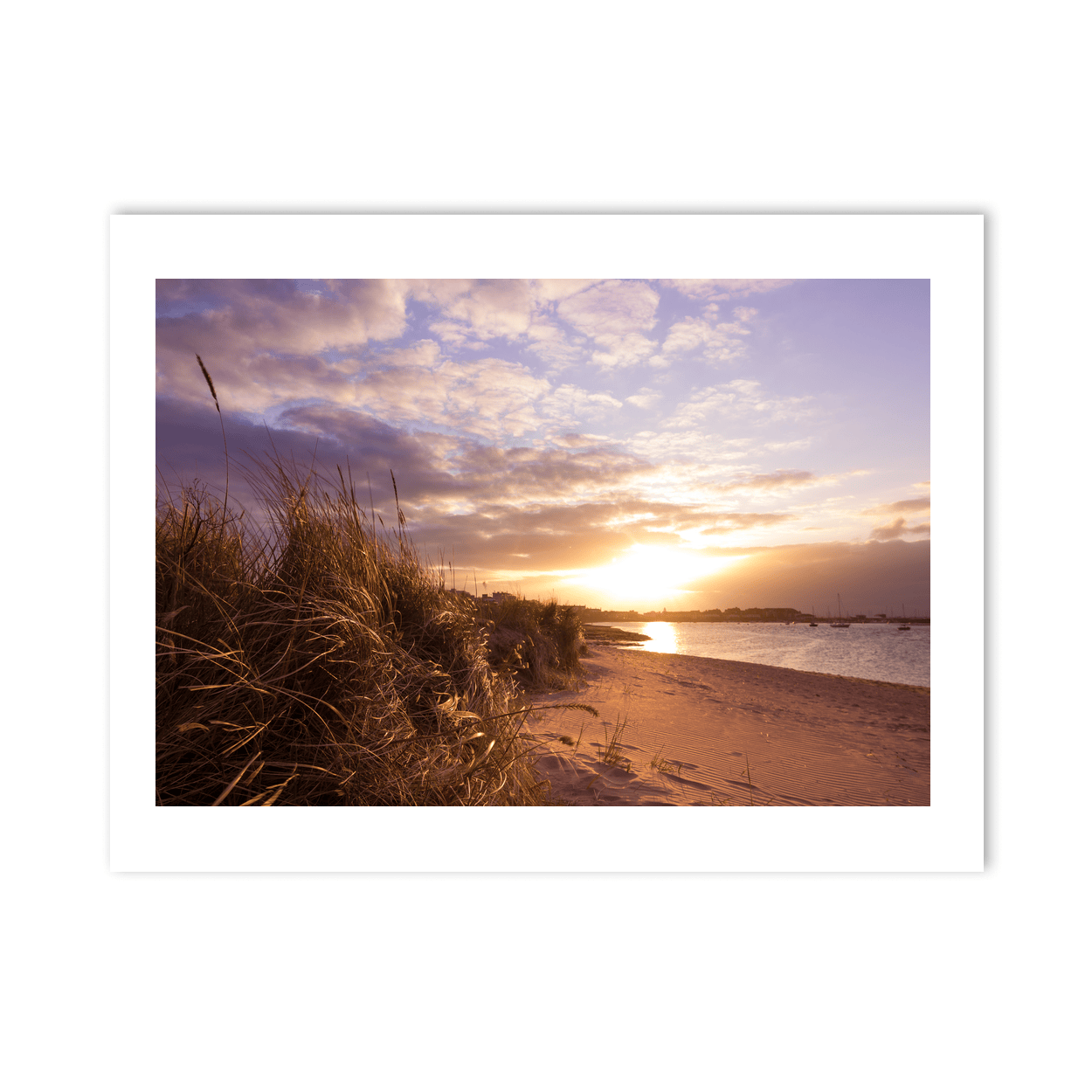 Nua Photography Print Malahide Estuary Beach Sunset Through the Dunes, Co. Dublin Malahide Beach Sunset Print | Nua Photography