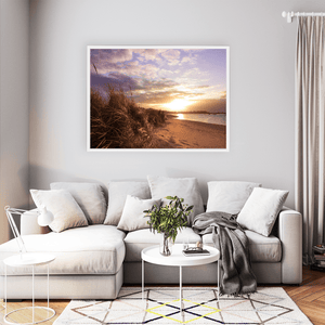 Nua Photography Print Malahide Estuary Beach Sunset Through the Dunes, Co. Dublin Malahide Beach Sunset Print | Nua Photography