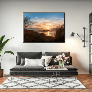 Nua Photography Print Malahide Marina Sunset Through Dune Grass, Co. Dublin Malahide Marina Sunset Print | Nua Photography