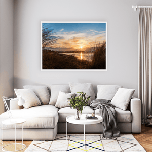 Nua Photography Print Malahide Marina Sunset Through Dune Grass, Co. Dublin Malahide Marina Sunset Print | Nua Photography