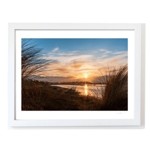 Nua Photography Print Malahide Marina Sunset Through Dune Grass, Co. Dublin Malahide Marina Sunset Print | Nua Photography