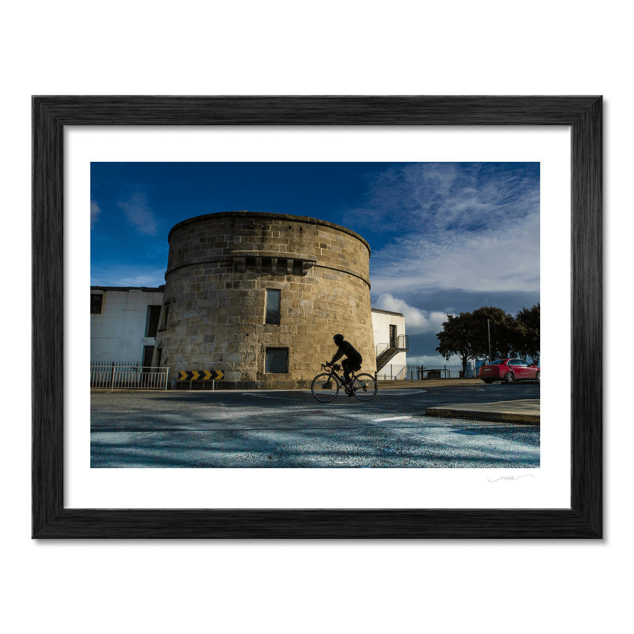 martello-tower-sandycove-cyclist-passing PM