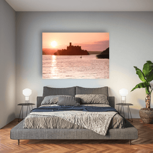 mcdermotts-castle-lough-key-sunset-swan Pano