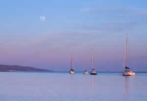 Moon Over Lambay and Rogerstown, limited 20 x 16 inch Nua Photography print