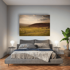 mourne-mountains-heather-golden-hour-valley Pano