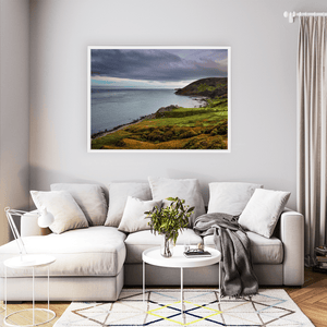 Nua Photography Print Murlough Bay Dramatic Skies and Rolling Green Hills, Co. Antrim Murlough Bay Dramatic Skies Green Hills Print | Nua Photography