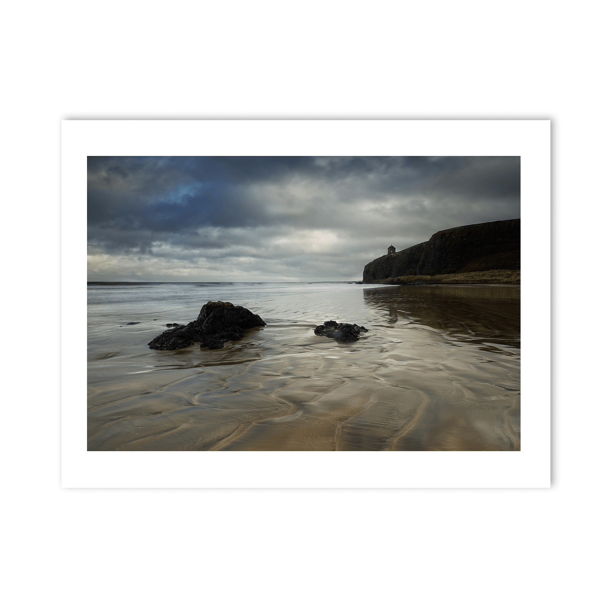 mussenden-temple-downhill-beach-moody-sky PM