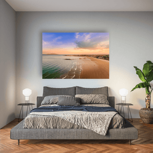 north-beach-rush-aerial-sunset-golden-hour Pano