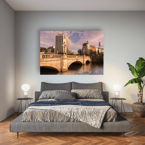 oconnell-bridge-river-liffey-golden-hour Pano