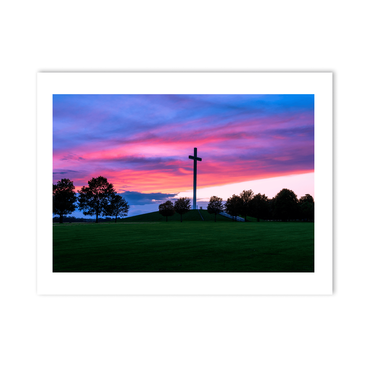 Nua Photography Print Papal Cross Phoenix Park Dramatic Sunset, Dublin City Papal Cross Phoenix Park Sunset Print | Nua Photography
