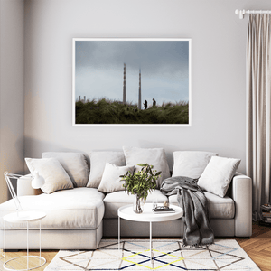 Nua Photography Print Poolbeg Chimneys from Sandymount Dunes, Dublin City Poolbeg Chimneys from Sandymount Dunes Print | Nua Photography
