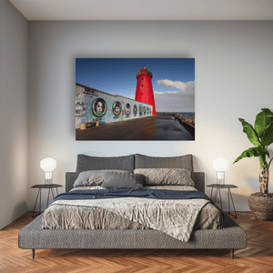 Nua Photography Print Poolbeg Lighthouse and Late Late Toy Show Mural, Dublin City Poolbeg Lighthouse Late Late Toy Show Mural Print | Nua Photography