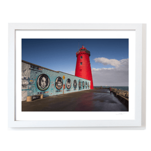 Nua Photography Print Poolbeg Lighthouse and Late Late Toy Show Mural, Dublin City Poolbeg Lighthouse Late Late Toy Show Mural Print | Nua Photography