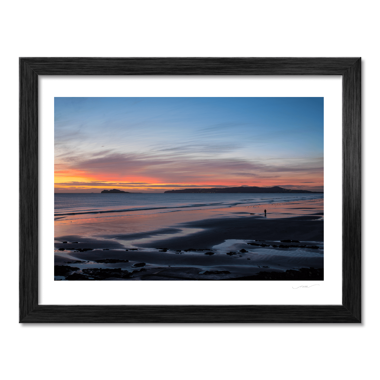 Nua Photography Print Portmarnock Beach Sunset Reflections with Howth Head, Co. Dublin Portmarnock Beach Sunset Print | Nua Photography