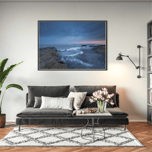 Nua Photography Print Portmarnock Beach Twilight Waves and Rocky Shoreline, Co. Dublin Portmarnock Beach Twilight Waves Print | Nua Photography