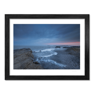 Nua Photography Print Portmarnock Beach Twilight Waves and Rocky Shoreline, Co. Dublin Portmarnock Beach Twilight Waves Print | Nua Photography