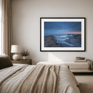 Nua Photography Print Portmarnock Beach Twilight Waves and Rocky Shoreline, Co. Dublin Portmarnock Beach Twilight Waves Print | Nua Photography