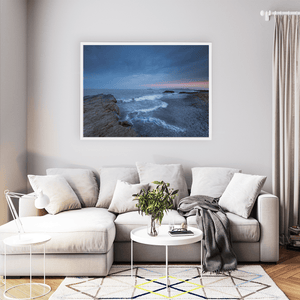 Nua Photography Print Portmarnock Beach Twilight Waves and Rocky Shoreline, Co. Dublin Portmarnock Beach Twilight Waves Print | Nua Photography