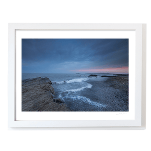 Nua Photography Print Portmarnock Beach Twilight Waves and Rocky Shoreline, Co. Dublin Portmarnock Beach Twilight Waves Print | Nua Photography