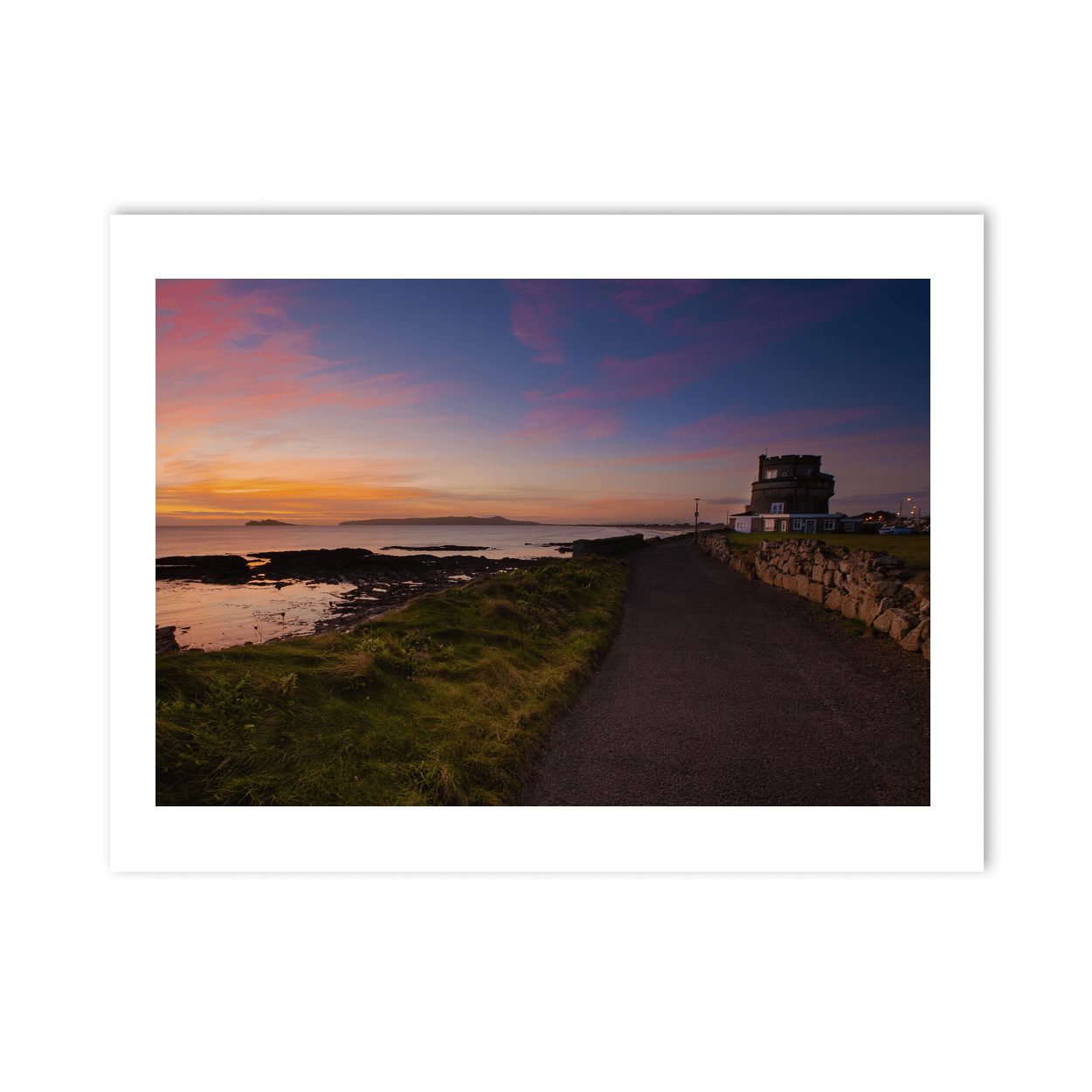 Nua Photography Print Portmarnock Martello Tower at Sunset, Co. Dublin Portmarnock Martello Tower Sunset Print | Nua Photography