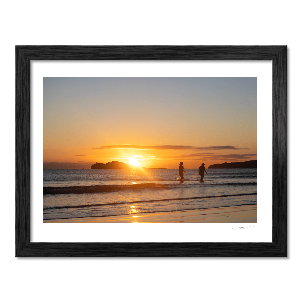 Nua Photography Print Portmarnock Swimmers at Sunset, Co. Dublin Portmarnock Swimmers at Sunset Print | Nua Photography