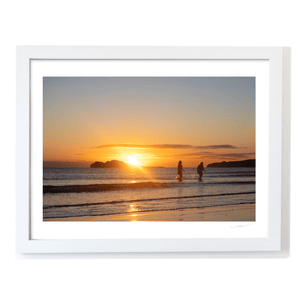 Nua Photography Print Portmarnock Swimmers at Sunset, Co. Dublin Portmarnock Swimmers at Sunset Print | Nua Photography