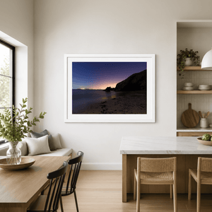 Nua Photography Print Portrane Beach Towards the City Lights Under a Starry Sky, Co. Dublin Portrane Beach City Lights Starry Night | Nua Photography