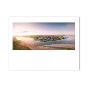 portrane-beach-rogerstown-estuary-aerial-sunset PM