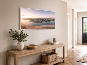 portrane-beach-rogerstown-estuary-aerial-sunset WF-Hallway