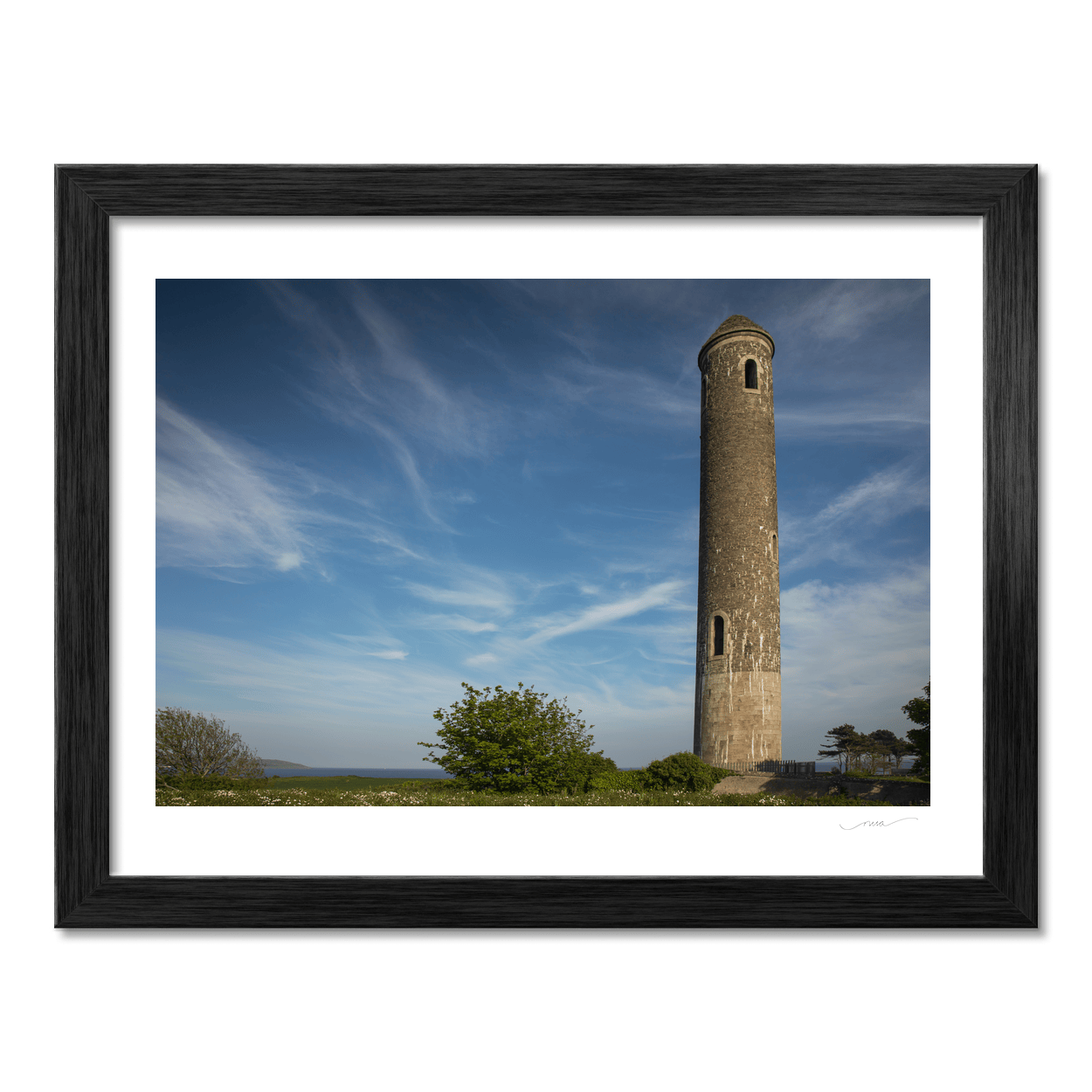 Nua Photography Print Portrane Round Tower Against Blue Sky, Co. Dublin Portrane Round Tower Blue Sky Print | Nua Photography