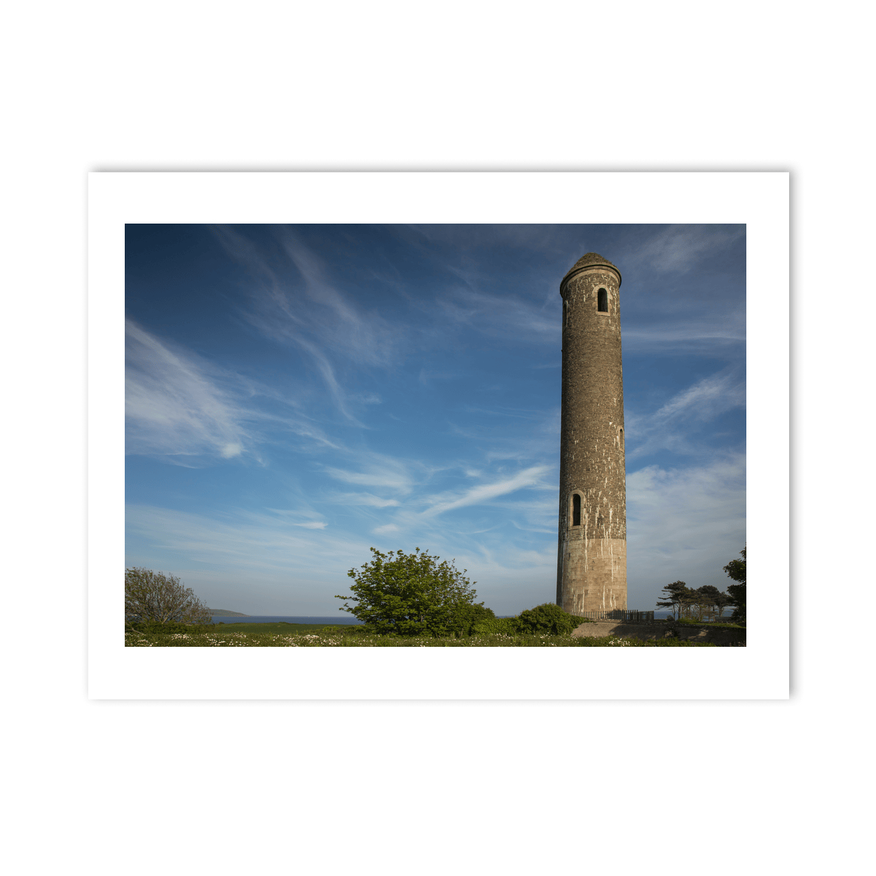 Nua Photography Print Portrane Round Tower Against Blue Sky, Co. Dublin Portrane Round Tower Blue Sky Print | Nua Photography