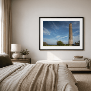 Nua Photography Print Portrane Round Tower Against Blue Sky, Co. Dublin Portrane Round Tower Blue Sky Print | Nua Photography