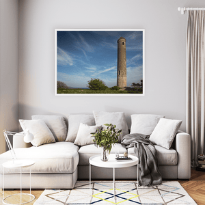 Nua Photography Print Portrane Round Tower Against Blue Sky, Co. Dublin Portrane Round Tower Blue Sky Print | Nua Photography