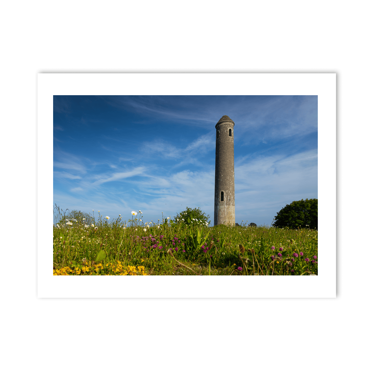 Nua Photography Print Portrane Round Tower with Summer Wildflowers, Co. Dublin Portrane Round Tower Summer Wildflowers | Nua Photography