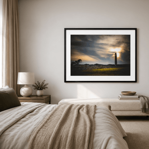 Nua Photography Print Portrane Round Tower Silhouette at Sunset, Co. Dublin Portrane Round Tower Sunset Silhouette | Nua Photography