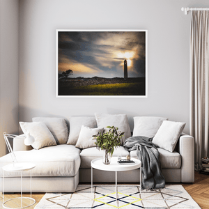 Nua Photography Print Portrane Round Tower Silhouette at Sunset, Co. Dublin Portrane Round Tower Sunset Silhouette | Nua Photography