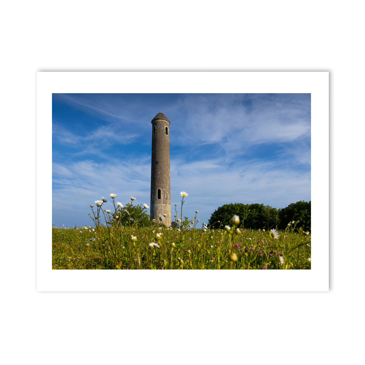 Nua Photography Print Portrane Round Tower Rising Through Summer Wildflowers, Co. Dublin Portrane Round Tower Wildflowers Print | Nua Photography