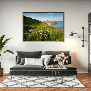Nua Photography Print Sea Thrift Wildflowers on Portrane Coastal Cliffs, Co. Dublin Sea Thrift Portrane Cliffs Print | Nua Photography