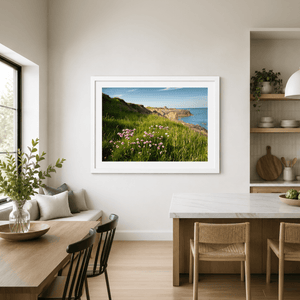 Nua Photography Print Sea Thrift Wildflowers on Portrane Coastal Cliffs, Co. Dublin Sea Thrift Portrane Cliffs Print | Nua Photography