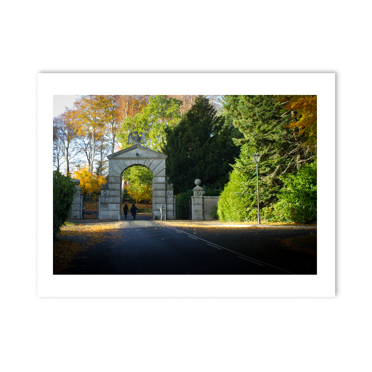 powerscourt-gate-autumn-leaves-walkers PM