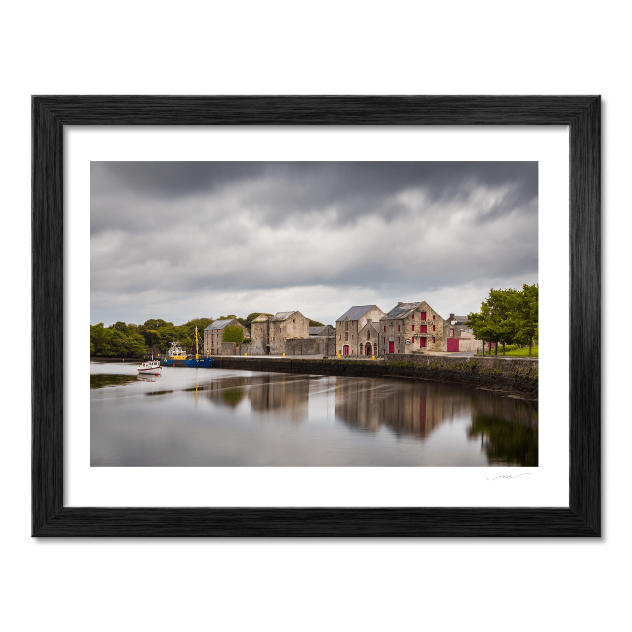 ramelton-harbour-historic-warehouses-reflections PM