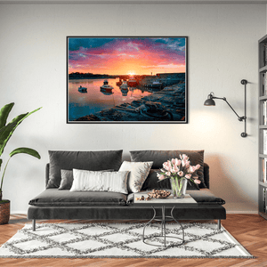 Nua Photography Print Red Sky Sunset at Rush Harbour, Co. Dublin Red Sky Sunset Rush Harbour Print | Nua Photography