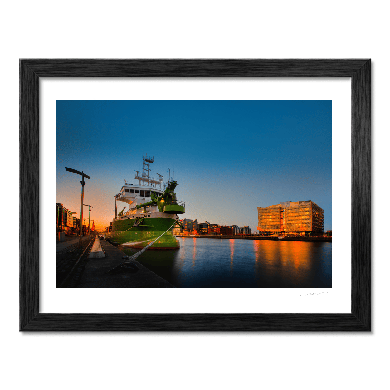 reinaert-vessel-dublin-docklands-sunset PM
