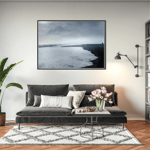 Nua Photography Print Reynisfjara Black Sand Beach with Crashing Waves, Iceland Reynisfjara Black Sand Beach Iceland Print | Nua Photography