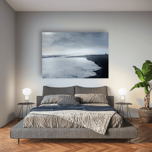 Nua Photography Print Reynisfjara Black Sand Beach with Crashing Waves, Iceland Reynisfjara Black Sand Beach Iceland Print | Nua Photography
