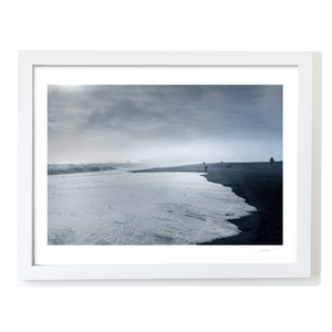 Nua Photography Print Reynisfjara Black Sand Beach with Crashing Waves, Iceland Reynisfjara Black Sand Beach Iceland Print | Nua Photography