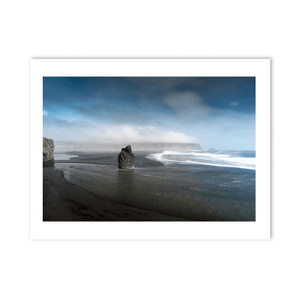 Nua Photography Print Reynisfjara Black Sand Beach and Sea Stack, Iceland Reynisfjara Black Sand Beach Sea Stack Print | Nua Photography