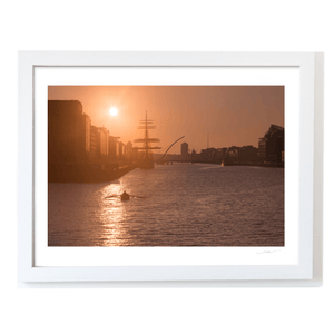 Nua Photography Print River Liffey Golden Sunrise with Samuel Beckett Bridge, Dublin City River Liffey Golden Sunrise Dublin City Print | Nua Photography