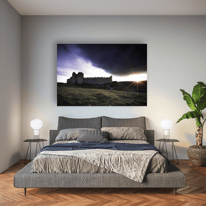 roche-castle-dramatic-sunset-storm-clouds Pano