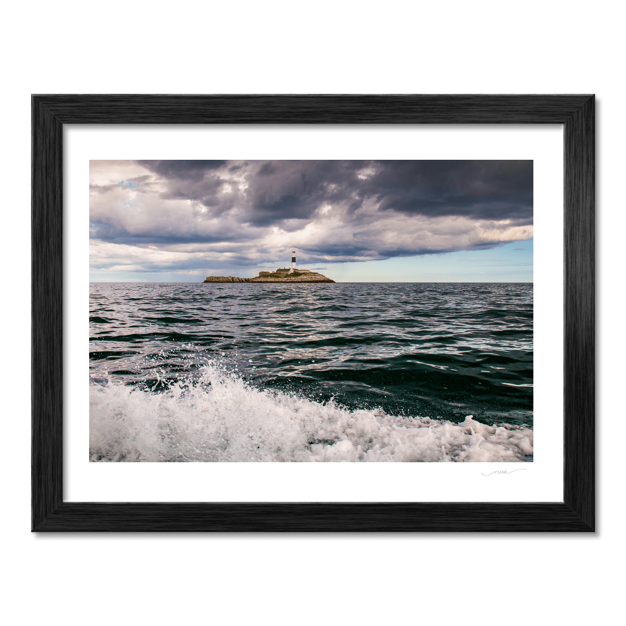 Nua Photography Print Rockabill Lighthouse Under Dramatic Skies from the Sea, Co. Dublin Rockabill Lighthouse from the Sea Print | Nua Photography